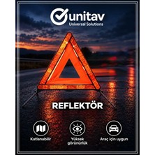 Addent Unitav E Belgeli Reflektör, Tüvtürk Uyumlu Bayraklı Tasarım, Yüksek Görünürlük, Dayanıklı Malzeme