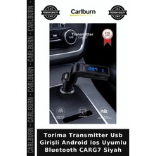 Carlburn Delux Serisi Torima Transmitter USB Girişli Android Ios Uyumlu Bluetooth Carg7 Siyah Sürüş Cihaz