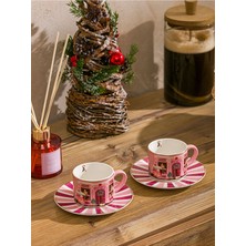 Lcw Home Karışık Yılbaşı Temalı 2 Kişilik Porselen Kahve Fincan Takımı 90 ml
