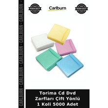 Carlburn Premium Torima CD DVD Zarfları Çift Yönlü 1 Koli 5000 Adet Gereç