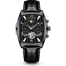 Kronen&söhne Cube Obsidian Tourbillon Mekanik Otomatik Erkek Kol Saati