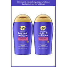 Ogx Biotin & Kolajen Dolgunlaştırıcı Sülfatsız Saç Bakım Kremi 88.7 ml 2 Adet