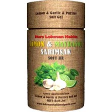 Nurs Limon Maydanoz Sarımsak Kapsül 60 Softjel Doğal Limon Aroması ile Zenginleştirilmiş