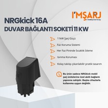 Nrgkick 16A Duvar Bağlantı Soketi (11KW Uyumlu Duvar Tipi Priz Aksesuarı / Bağlantı Aparatı)