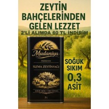 Mudanya Mudaniya Natürel Soğuk Sıkım Sızma Zeytinyağı 5 lt (4800 gr) Türkiye Menşeli Doğal ve Saf Ürün