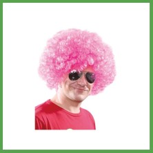 Bezos Açık Pembe Renk Kıvırcık Afro Bonus Peruk Mgc