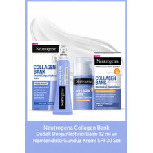 Neutrogena Collagen Bank Dudak Dolgunlaştırıcı Balm 12ML + Collagen Bank SPF30 Nemlendirici Gündüz Kremi 50 ml