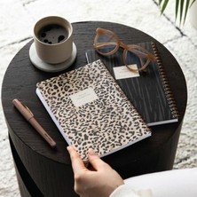 Myg Plus Leopar Desenli 2'li Set A5 Spiralli Okul Defteri, 80 Yaprak