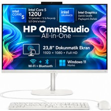 Hp Omnistudio 24-CU0016NT Intel Core 5 120U 32GB 1tb SSD 23.8 Inç Dokunmatik Full Hd Windows 11 Home Beyaz All In One D62KTEA S6 Snertech