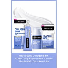 Neutrogena Collagen Bank Dudak Dolgunlaştırıcı Balm 12ML + Collagen Bank Nemlendirici Gece Kremi 50 ml