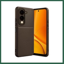 Vintessy Vıntessy Vivo Y29S Uyumlu Auto Focus Karbon Kapak - Kahverengi BZS01