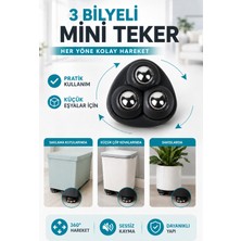 Doori Siyah 4 Ad Mini Mobilya Tekeri Airfry Kahve Makinesi Damacana Temizlik Kovası Sandık Için Çok Amaçlı Eşya Tekeri