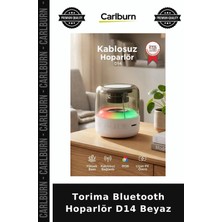 Carlburn Özel Seri Torima Bluetooth Hoparlör D14 Beyaz Erkek Müzik Eğlence