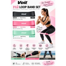 Voit 3’lü Loop Direnç Bandı Seti Pilates ve Fitness Egzersiz Lastiği