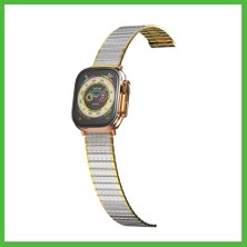 Bezos Watch 38MM Uyumlu Made Metal Kordon - Gümüş-Gold Arz