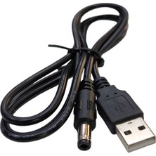 Keepro USB 2.0 To 5.5 mm 2.5 mm Güç Kablosu 1m