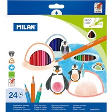 Milan 722324 Üçgen Kuru Boya Kalemi 2 9 mm 24'lü