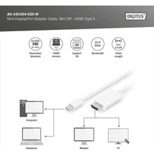 Digitus Dıgıtus Mdp-Hdmı Görüntü Adaptörü (AK.340304.020.W)
