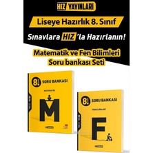 Hız Yayınları 8. Sınıf Matematik ve Fen Bilimleri Soru Bankası 2 Kitap Set