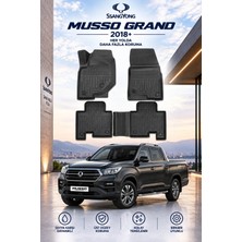 Ssangyong Musso Grand 2018+ Aracınıza Özel Üretim Havuzlu Paspas Takımı A+ -Mod-