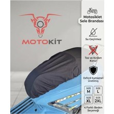 Odea Universal Lüks Motosiklet Sele Koltuk Kılıfı Siyah - Xl Beden