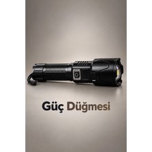 Zenviaa Dijital Göstergeli LED El Feneri Type C Şarjlı Teleskopik Zoom Özellikli ZNV20245