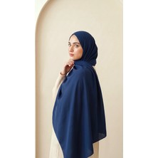 Greyfurt Design Düz Renk Şal Lacivert 70X185 Doğal Pamuklu %100 Kayın Ağacı Lifi Naturel Şal (Natural Eşarp Fresh Tesettür Şık ve Zarif Günlük Kullanım Pamuklu Tülbent Soft Rami Viskon Scarfs)