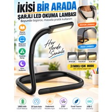 Matechno Kitap Okuma Kafa Lambası 3 Renkli Boyuna Asılan Esnek Güçlü Ledli Şarjlı Ayarlanabilir Kitap Okuma Işığı