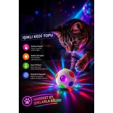 Şirin Home Işıklı Kedi Topu - Hareket Sensörlü, Renkli Led'li Interaktif Kedi Oyun Topu