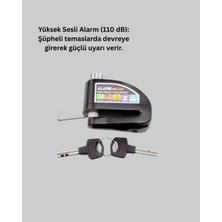 Ekonomik Alarm Disk Kilidi Motosiklet Scooter Bisiklet Güvenlik