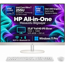 Hp 24 CR2011NT Intel Core Ultra 7 255U 32GB Ram 512GB SSD 23.8 Inç Fhd Windows 11 Pro Beyaz All In One Pc D2VC1EA S5 Snertech