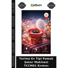 Carlburn Premium Torima Ev Tipi Pamuk Şeker Makinesi TCCM01 Kırmızı Makine Araç Alternatif
