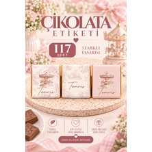 Netplus Dijital Baskı Pembe Vintage Atlı Karınca Temalı Çikolata Etiketi – 117 Adet Isimli Etiket