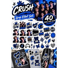 Netplus Dijital Baskı Crush Grup Etiket Seti – 40 Farklı Özel Kesim Sticker Tasarımı