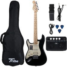 Trion TGP-112-LHBK Siyah Solak Elektro Gitar Seti