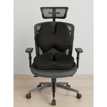 Ortovita Yeni Nesil Visco Ortopedik Ergonomik Ofis Koltuk Sandalye Bel Destek Minderi ve Visco Oturma Minderi