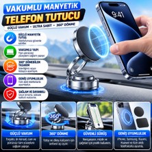 Zenviaa Vakumlu Manyetik Telefon Tutucu – Güçlü Vakum 360° Döner Araç Içi Telefon Standı,
