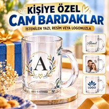 Best Hediye Cam Kupa Bardak-2 Adet-Istenilen Yazıyla