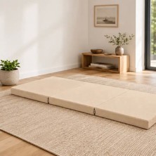 Patiyu Üç Parçalı Katlanır Minder · 60 × 180 × 7 cm · Krem