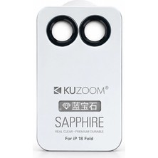 Kuzoom Sapphire iPhone Duo Uyumlu Safir Kamera Lens Koruyucu Cam 2\'li Gıa Sertifikalı Mohs 9