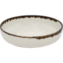 Tulu Porselen Step Çukur Tabak 20 cm Tabak Chocolate 2'li
