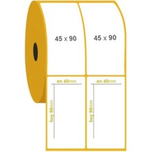 Tekno Şeffaf Yapışkanlı Etiket 45MM*90MM 1000 Li Rulo