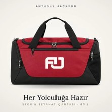 Anthony Jackson Ayakkabı Bölmeli Spor, Gym ve Seyahat Çantası Montreux (Bordo, M (60 L))