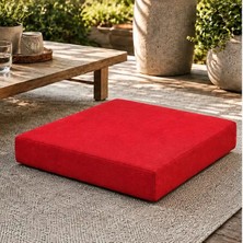 Patiyu Kedi Köpek Yatağı Kare Blok Minder · 50 × 50 × 7 cm · Kırmızı