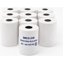 Bezos 80X40 Adisyon Rulosu Termal Rulo 5 Paket 50 Adet MBT06