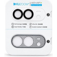 Kuzoom Tıtanıum iPhone Duo Uyumlu Titanyum Alaşımlı Ar+Af Kamera Lens ve Taban Koruyucu | Tam Kaplama