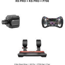 Moza R5 Pro 6 Nm + Ks Pro + Simagic P700 Bundle Direksiyon Seti
