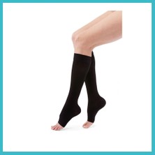Defne Store Duomed Dizaltı Varis Çorabı - Ccl2 - Burnu Açık - Siyah - Xl Dfnbez
