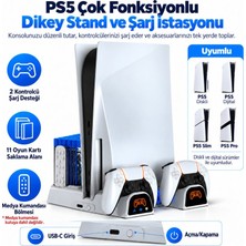 Sezy Ps5 Multifonksiyonel Oyun Standlı Fanlı 2 Kol Şarj Istasyonu
