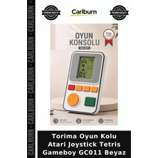 Carlburn Torima Oyun Kolu Atari Joystick Tetris Gameboy GC011 Beyaz Eğlence Aracı Genç Hediyesi Seyyar Konsol